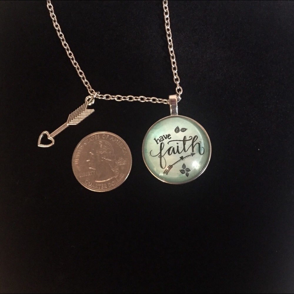 Restocked Have Faith motivational necklace NEW - Picture 3 of 7